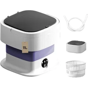 JOULLI machine à laver portable - 11L - 60W - lave-linge pliable avec ... pas cher