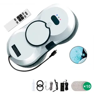 PRUMYA Robot Laveur Vitre Electrique, Grande Aspiration 5600PA, Robot Nettoyeur de Verre avec 30ml Réservoir d'eau,Vendu parcdiscount