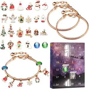 (Or) Bracelets de calendrier de l'Avent de Noël pour filles, calendrie... pas cher