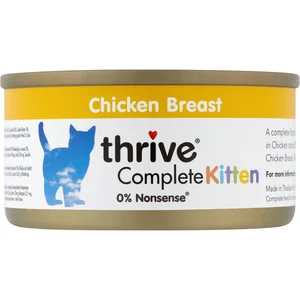 Comparateur de prix : Thrive Complete Kitten 12 x 75 g pour chaton - poulet