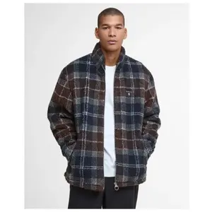Tartan fleece zip through par Barbour Multicolore L Accessoires pas cher