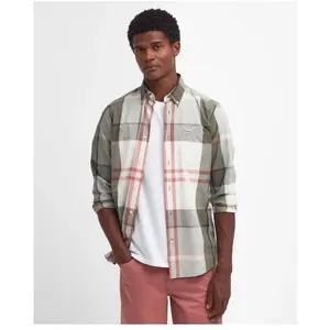 Barbour Harris Tailored Shirt - Chemise homme Glenmore Olive Tartan S pas cher