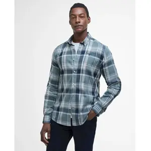 Barbour - Kidd Tailored Shirt - Chemise homme Vintage Teal - XXL pas cher