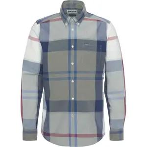 Barbour Harris Tailored Shirt - Chemise homme Bleached Pine Tartan M pas cher