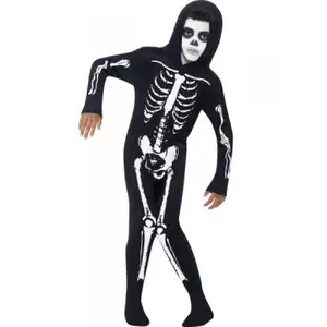 Comparateur de prix : Costume squelette noir pour garçon - 4-6 ans