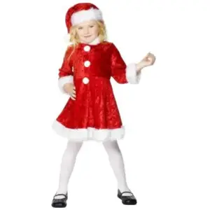 Smiffys Costume de mini Mère Noël, Rouge, avec robe et bonnetVendu parfnac