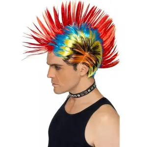 Comparateur de prix : Smiffys Perruque de punk multicolore