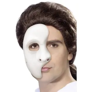 Demi-masque blanc adulte Taille UniqueVendu paramazon