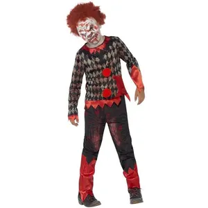 Comparateur de prix : déguisement clown zombie garçon - 10/12 ans - rouge - smiffys 44293/l