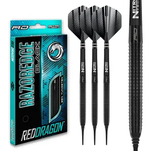 Red Dragon Razor Edge Black 85% Soft Tip - Fléchettes pointe Plastique pas cher