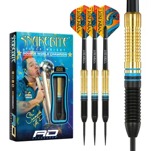 RED DRAGON - Peter Wright Snakebite Brass: Steeltip Brass Blauw Dartpi... pas cher