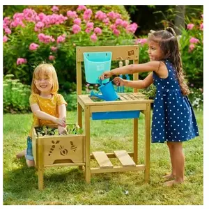 TP Toys Table À Rempoter Pour Enfant Petit Jardinier Bois Fsc® Marron - Bleu - Noir