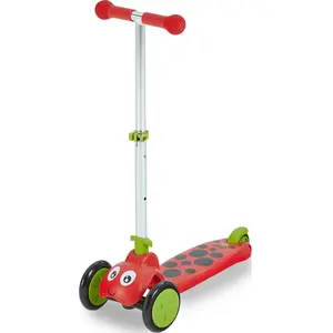 Trottinette Enfant 3 Roues Scootie Bug Spot Métal Rouge - Vert pas cher