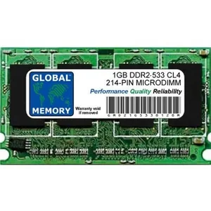 1Go DDR2 533MHz PC2-4200 214-PIN MICRODIMM MÉMOIRE POUR ORDINATEURS PO...