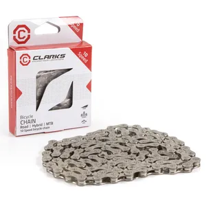 Chaine velo 10v  clarks argent 116m  attache rapide