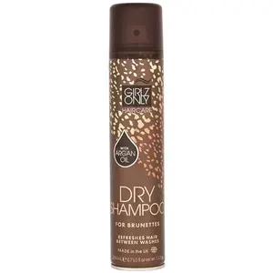 Comparateur de prix : Girlz Only Shampooing sec à l'huile d'argan pour cheveux bruns 200 ml