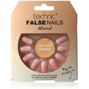 Technic Cosmetics False Nails Almond Faux ongles French Ombré 24 pcsVendu parnotino