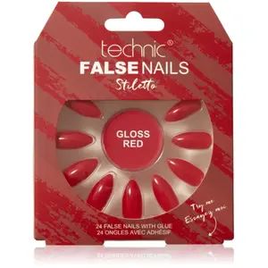 technic - Faux ongles Stiletto - Gloss Red RougeVendu parnotino