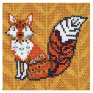Mini Kit Point de Croix Renard 13 x 13 cm - Trimits(...) - Renard Marr...