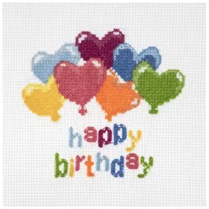 Mini Kit Point de Croix Ballons d¿Anniversaire 13 x 12 cm ¿ Trimits Ta...