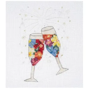 Mini Kit Point de Croix Cheers 11 x 15 cm - Trimits(...) -