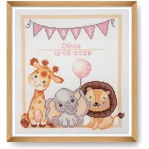 Kit de Point de Croix Bébé 36 x 36 cm   Trimits(...) -