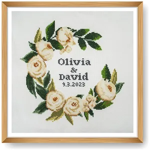 Kit de Point de Croix Mariage 36 x 36 cm - Trimits(...) -