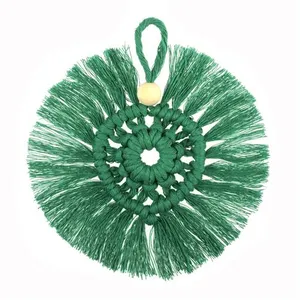 Kit Macramé Couronne Verte - 10 x 10 cm - Trimits(...) -