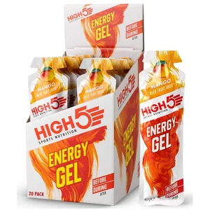 Comparateur de prix : High5 Boîte De Gels énergétiques Mango 40g 20 Unités One Size