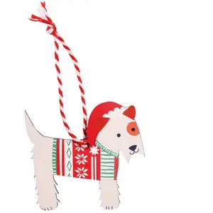 Décoration de noël terrier ecossais Rex London 6,5x7x0,3 cm pas cher
