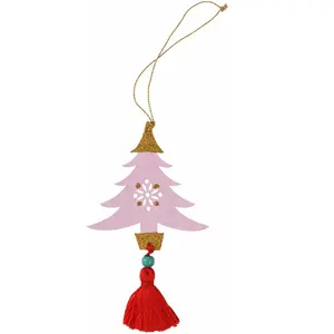 Décoration de noël sapin en bois Rex London 1,5x7,5x23,5 cm pas cher