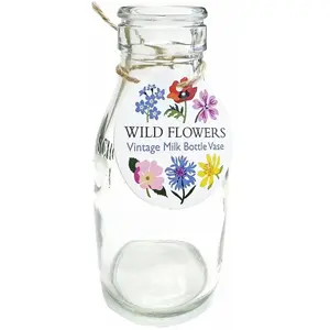 Vase bouteille de lait scolaire Rex London Wild Flowers 5,5x5,5x13 cm