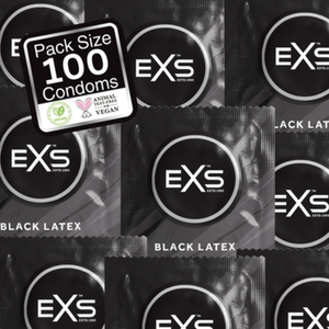 EXS Préservatifs noirs BLACK LATEX 54mm x100 pas cher