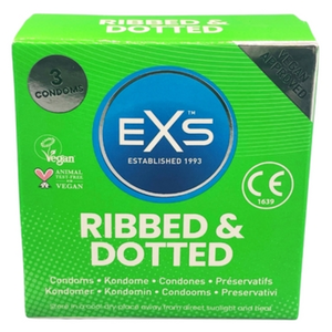 EXS Préservatifs texturés RIBBED & DOTTED x3  pas cher