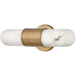 Applique Murale Aluminium, Faux Albâtre Glass Laiton Héritage pas cher