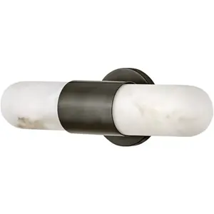 Applique Murale Aluminium, Faux Albâtre Glass Noir Oxyde pas cher