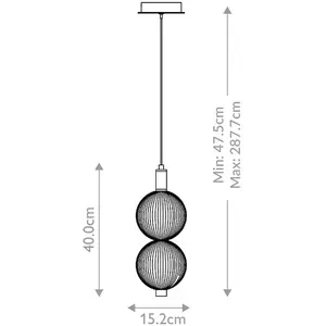 Elstead Lighting Palmas Suspension LED à 2 sources lumineuses, QN-PALM...Vendu parluminaire