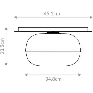 Plafonnier Acier, Verre Teinté Laiton AntiqueVendu parluminaire