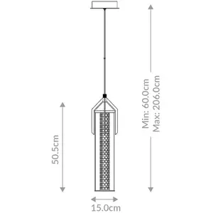 Suspension	Aluminium, Acier, Verre transparent Or Brossé