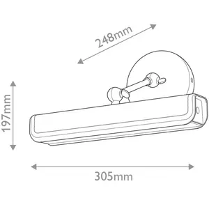 Quintiesse Applique murale LED VALISE, marron/laiton vieilli, 31 cm, s...Vendu parluminaire