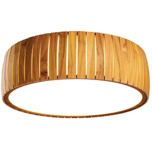 Elstead Lighting Barrel Plafonnier LED, QN-BARREL-F-LED-50-TEAK, pas cher