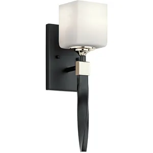 Comparateur de prix : Kichler - Elstead Marette Applique murale avec abat-jour noir, IP44