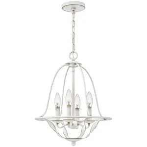 Elstead quoizel bradbury lustre à plusieurs bras blanc antiqueVendu parluminaire