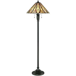 QUOIZEL Elstead - Lampadaire Victory Tiffany, Valiant Bronze, E27Vendu parkaufland