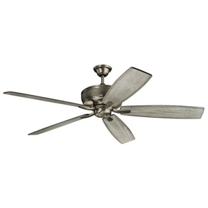KICHLER Ventilateur de plafond Monarch2 52, étain antique brossé
