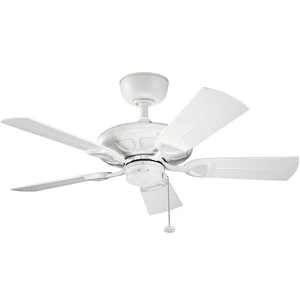 KICHLER Ventilateur de plafond Kevlar 42 IP44, blanc, Ø 107 cm