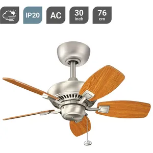 KICHLER Ventilateur de plafond Canfield 30, nickel brossé