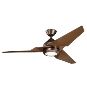 KICHLER Ventilateur de plafond LED Jade, bronze, silencieux, Ø 152 cm, 60 W