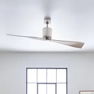 KICHLER Ventilateur de plafond Ferron, pales nickel