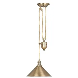 Comparateur de prix : ELSTEAD Luminaire suspendu à hauteur reglable Provence 1 lumière - Laiton vieilli